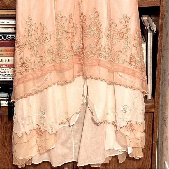 Nataya 2Pc Edwardian Tea Dress & Tunic Jacket Size XL Age of Love Ivory & Peach - Picture 13 of 16